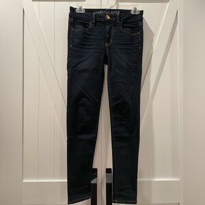 American Eagle - Super Stretch Jegging - Dark Denim - 0 Short